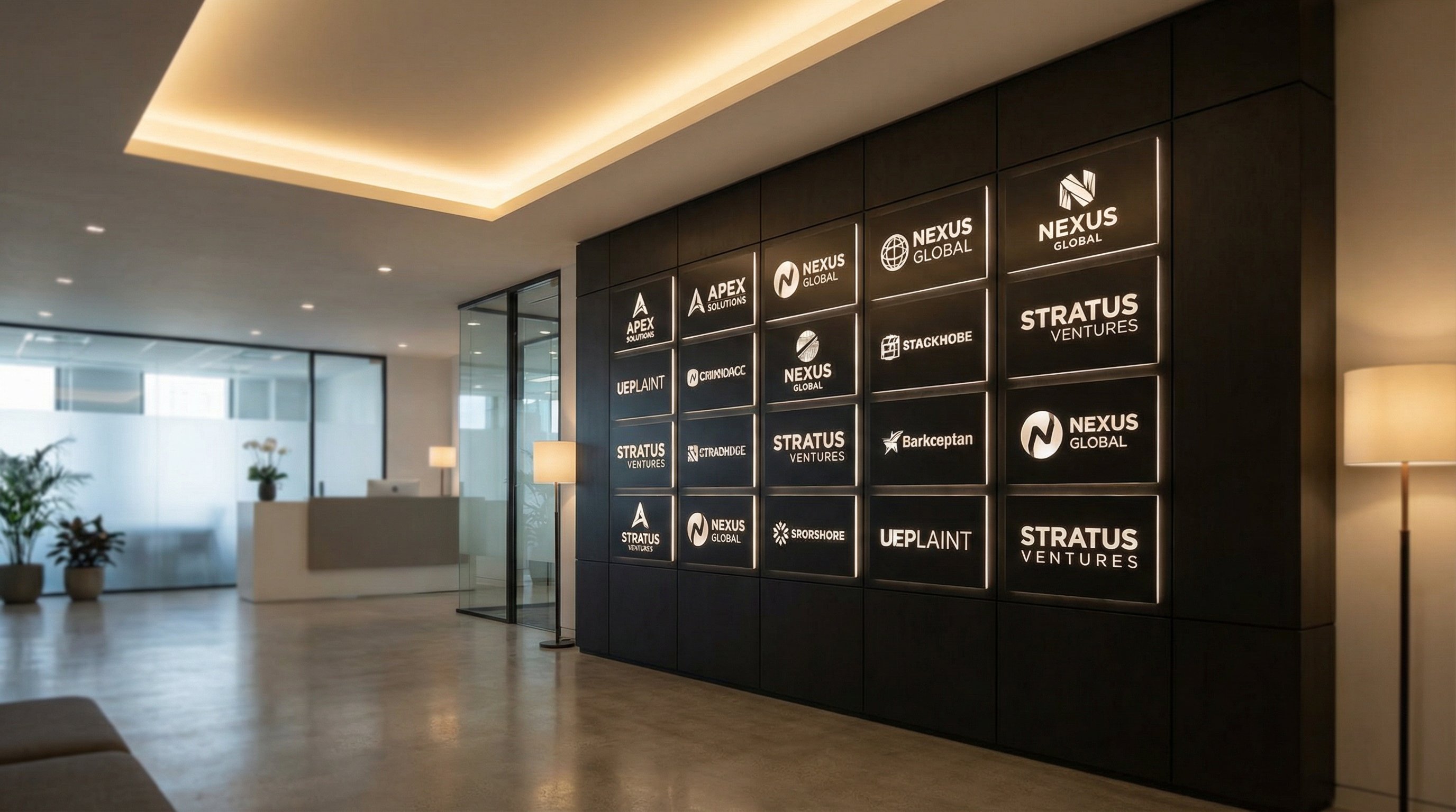 黑丝合作品牌Logo墙